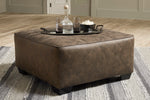 Abalone Chocolate Oversized Accent Ottoman