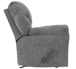 Allmaxx Pewter Fabric Manual Rocker Recliner