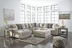 Ardsley 4-Pc Pewter Chenille Fabric LAF Sectional Sofa