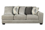 Ardsley 5-Pc Pewter Chenille Fabric LAF Sectional Sofa