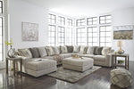 Ardsley 5-Pc Pewter Chenille Fabric LAF Sectional Sofa