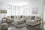 Ardsley 5-Pc Pewter Chenille Fabric RAF Sectional Sofa