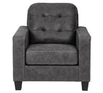 Venaldi Gunmetal Faux Leather Chair