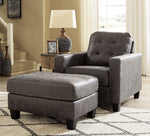 Venaldi Gunmetal Faux Leather Chair