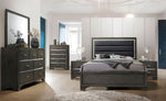 Carine Gray Wood 5-Drawer Chest