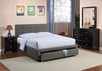 Carla Slate Fabric Full Platform Storage Bed