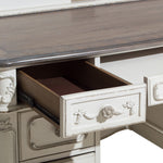 Cinderella Antique White Wood Youth Writing Desk