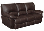 Clifford 2-Pc Chocolate Leather Manual Recliner Sofa Set