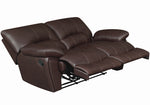 Clifford 2-Pc Chocolate Leather Manual Recliner Sofa Set