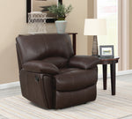 Clifford Chocolate Leather Manual Recliner