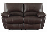 Clifford Chocolate Leather Manual Recliner Loveseat