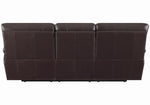 Clifford Chocolate Leather Manual Recliner Sofa