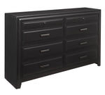 Cordelia Espresso Wood 8-Drawer Dresser