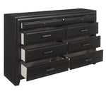 Cordelia Espresso Wood 8-Drawer Dresser