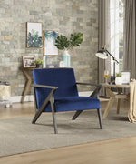 Coriana Modern Navy Velvet Accent Chair