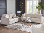 Corliss Contemporary Beige Velvet Loveseat