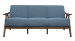 Damala Blue Textured Fabric Sofa