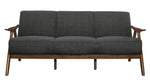 Damala Dark Gray Textured Fabric Sofa