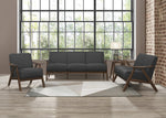 Damala Dark Gray Textured Fabric Sofa