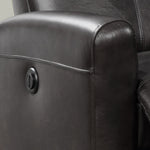 Eli Black Leather Match Power Recliner