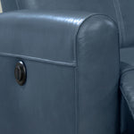 Eli Navy Blue Leather Match Power Recliner