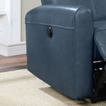 Eli Navy Blue Leather Match Power Recliner