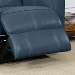 Eli Navy Blue Leather Match Power Recliner