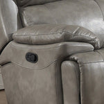 Estella 2-Pc Gray Leather Gel Manual Recliner Sofa Set