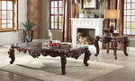 Forsythia Marble Top/Walnut Finish Wood Coffee Table