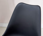 Giselle 2 Black Faux Leather/Wood Side Chairs