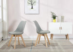 Giselle 2 Grey Faux Leather/Wood Side Chairs