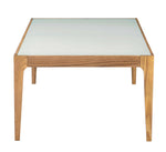 Gwynn Natural Finish Wood/Frosted Glass Coffee Table