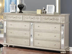 Heidi Metallic Platinum Wood 9-Drawer Dresser