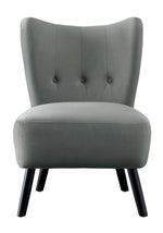 Imani Gray Velvet Tufted Accent Chair