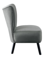 Imani Gray Velvet Tufted Accent Chair