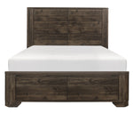 Jocelyn 4-Pc Rustic Brown Wood Queen Bedroom Set