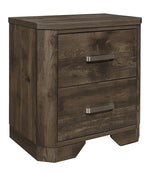 Jocelyn Rustic Brown Wood 2-Drawer Nightstand