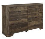 Jocelyn Rustic Brown Wood 6-Drawer Dresser