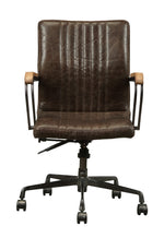 Joslin Distressed Chocolate Top Grain Leather Office Chair