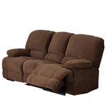 Kevin 3-Pc Brown Manual Recliner Sectional Sofa