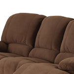 Kevin 3-Pc Brown Manual Recliner Sectional Sofa