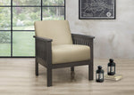 Lewiston Light Brown Linen Like Fabric Accent Chair