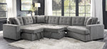 Logansport 4-Pc Gray Sectional with Pull-out Bed