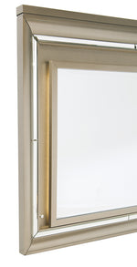 Loudon Champagne Metallic Wood Dresser Mirror