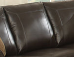 Louis Dark Brown Leather Gel Sofa (Oversized)