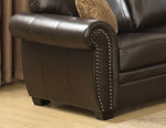 Louis Dark Brown Leather Gel Sofa (Oversized)