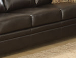 Louis Dark Brown Leather Gel Sofa (Oversized)