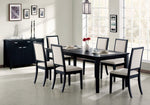 Louise Black Wood Extendable Dining Table