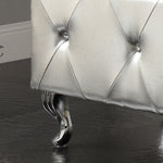 Luce Silver Bonded Leather Storage Bench