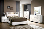 Malte White Wood Chest with 5 Drawers